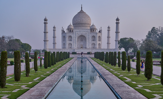 Taj Mahal with reflection pool